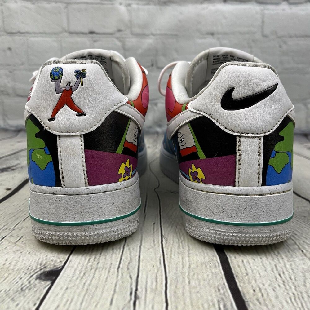 Nike x Ruohan Wang Air Force 1 AF1 Low Multicolor Flyleather Size 11 CZ3990-900 - Picture 7 of 12